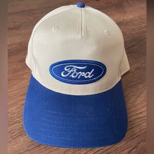 Ford Cream and Royal Blue Patch Logo Cap